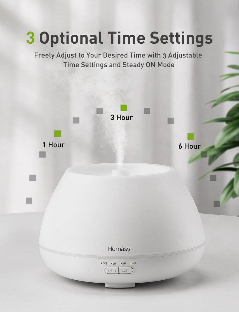 Homasy Essential Oil Diffuser 500ml Aroma Diffuser For Essential Oils.