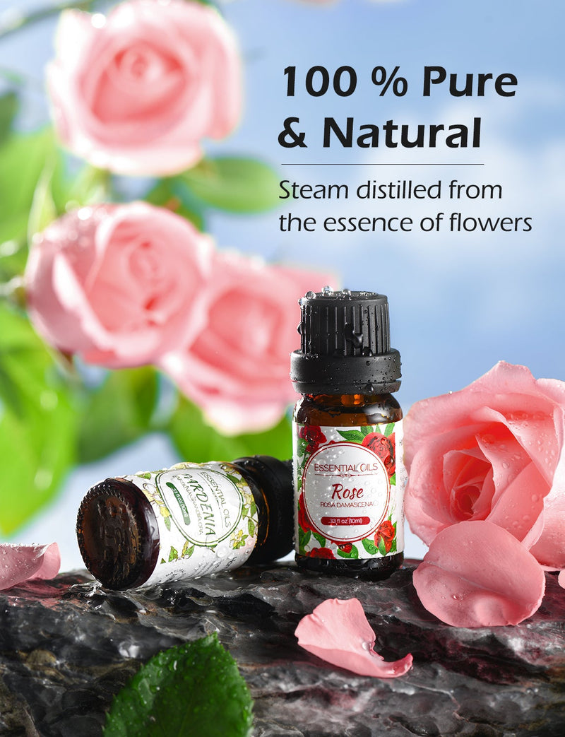 Floral Essential Oils Set. Aromatherapy. Diffuser Oil. Gift Set. (6x10ml)