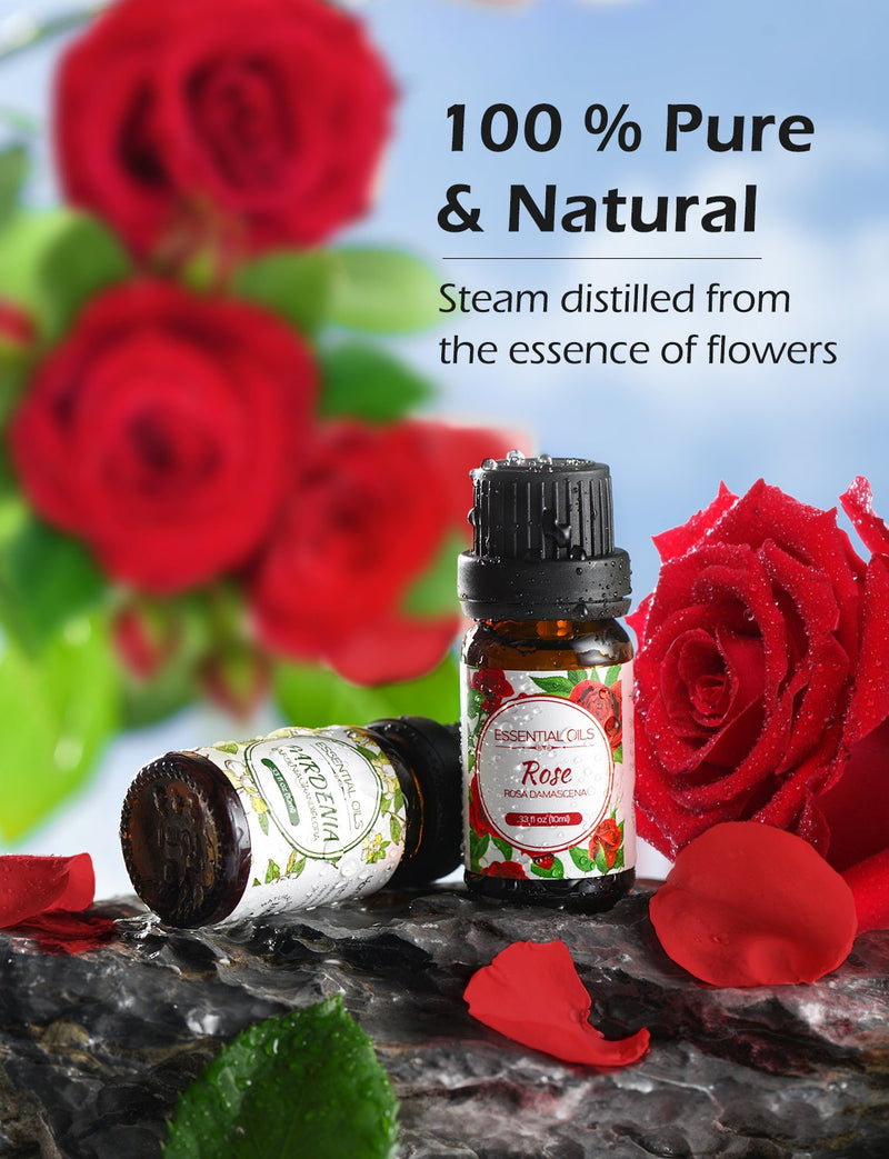 Floral Essential Oils Set. Aromatherapy. Diffuser Oil. Gift Set. (12x10ml)