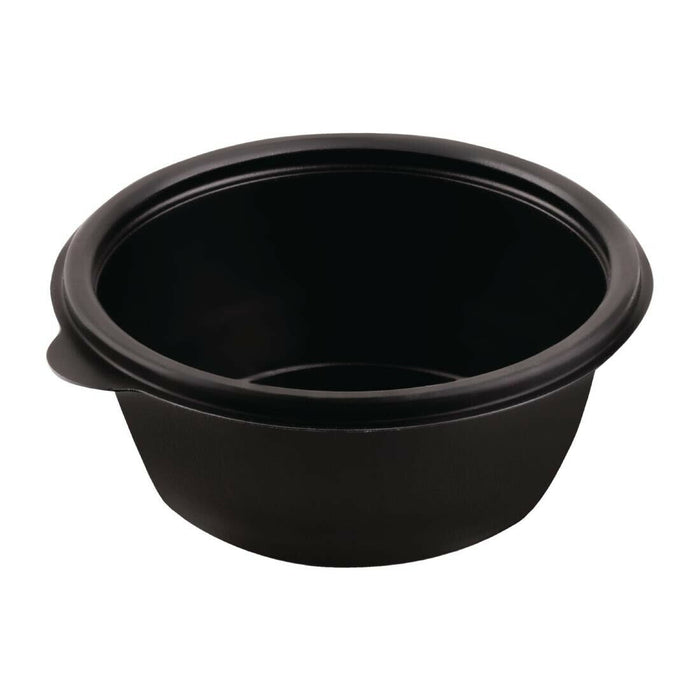 Sabert Fastpac Black Round Microwavable Container. HOT75112.(375ml) (Box of 500)