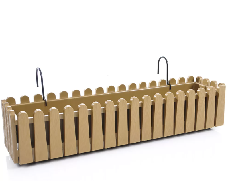 Hanging Flower Planter Pot with Hanger. Gold Balcony Fence Pot. (9 Lt & 14 Lt).