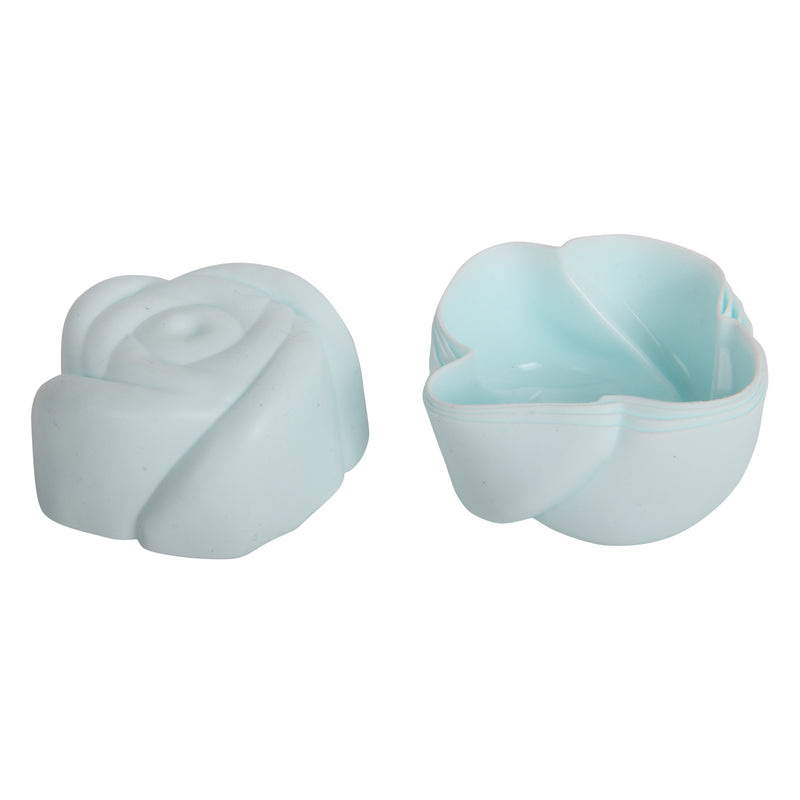 Silicone Reusable Muffin Cupcake Mould Cases. 18 Pcs. Rose, Pumpkin, Round Style.