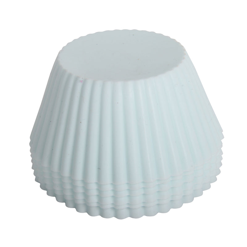 Silicone Reusable Muffin Cupcake Mould Cases. 18 Pcs. Rose, Pumpkin, Round Style.