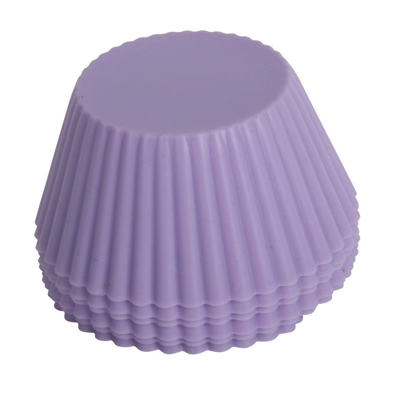 Silicone Reusable Muffin Cupcake Mould Cases. 18 Pcs. Rose, Pumpkin, Round Style.