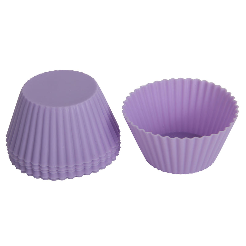 Silicone Reusable Muffin Cupcake Mould Cases. 18 Pcs. Rose, Pumpkin, Round Style.