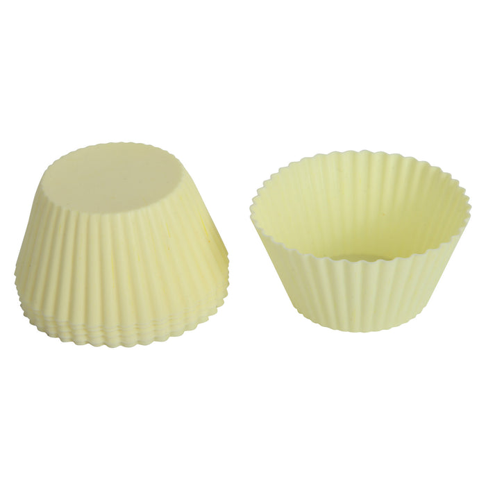 Silicone Reusable Muffin Cupcake Mould Cases. 18 Pcs. Rose, Pumpkin, Round Style.