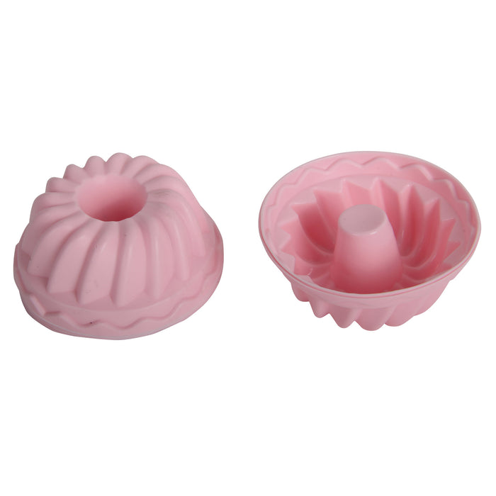 Silicone Reusable Muffin Cupcake Mould Cases. 18 Pcs. Rose, Pumpkin, Round Style.