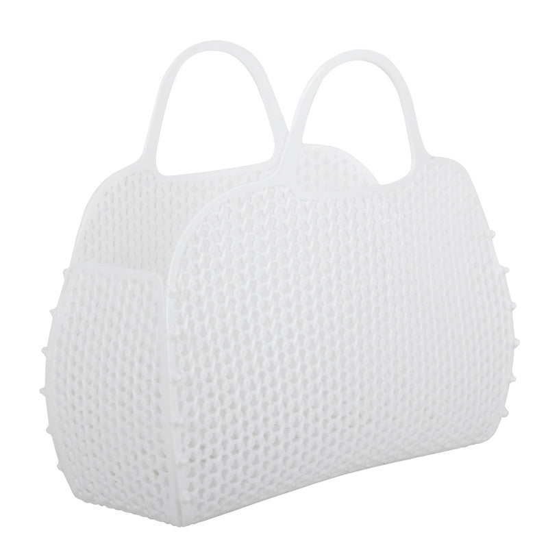 Vintage Style Plastic Mini Bag - White