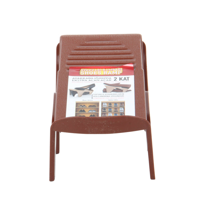 Dunya Shoe Slot Organizer Plastic Racks Space Saver Shoe Ramp Holder (Pack of 4)