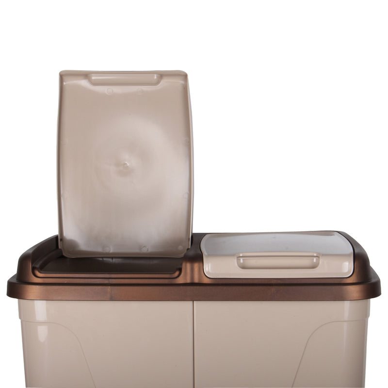 Dual Compartment Laundry / Waste Recycling Bin - 90L