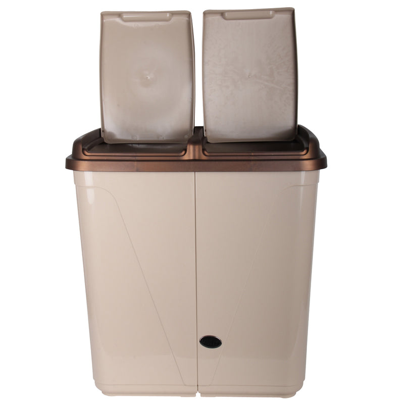 Dual Compartment Laundry / Waste Recycling Bin - 90L