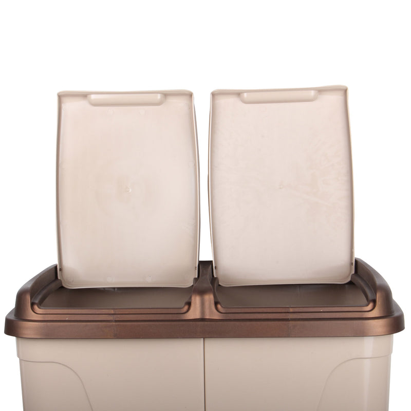 Dual Compartment Laundry / Waste Recycling Bin - 90L