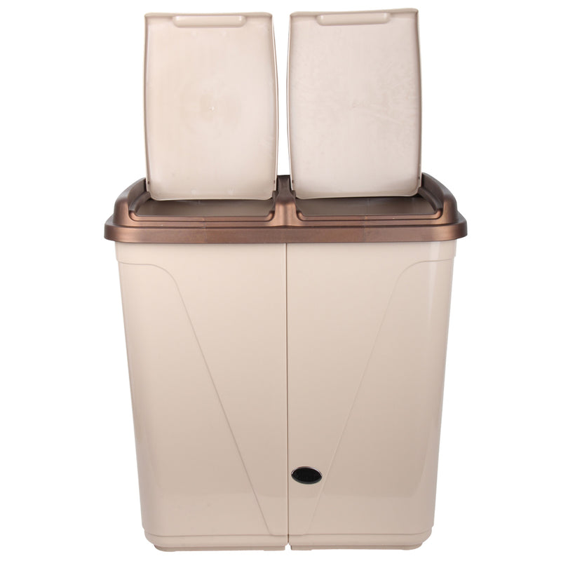 Dual Compartment Laundry / Waste Recycling Bin - 90L