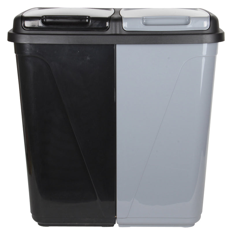 Dual Compartment Laundry / Waste Recycling Bin - 90L