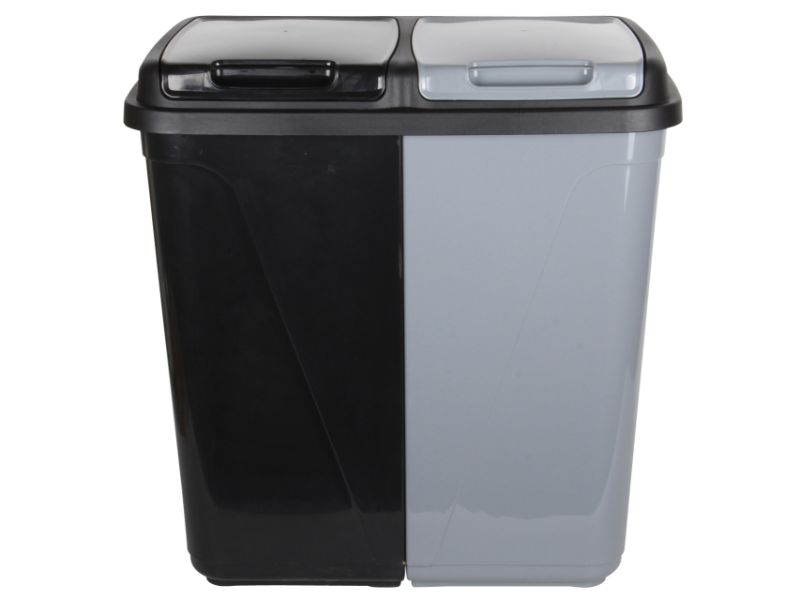 Dual Compartment Laundry / Waste Recycling Bin - 90L