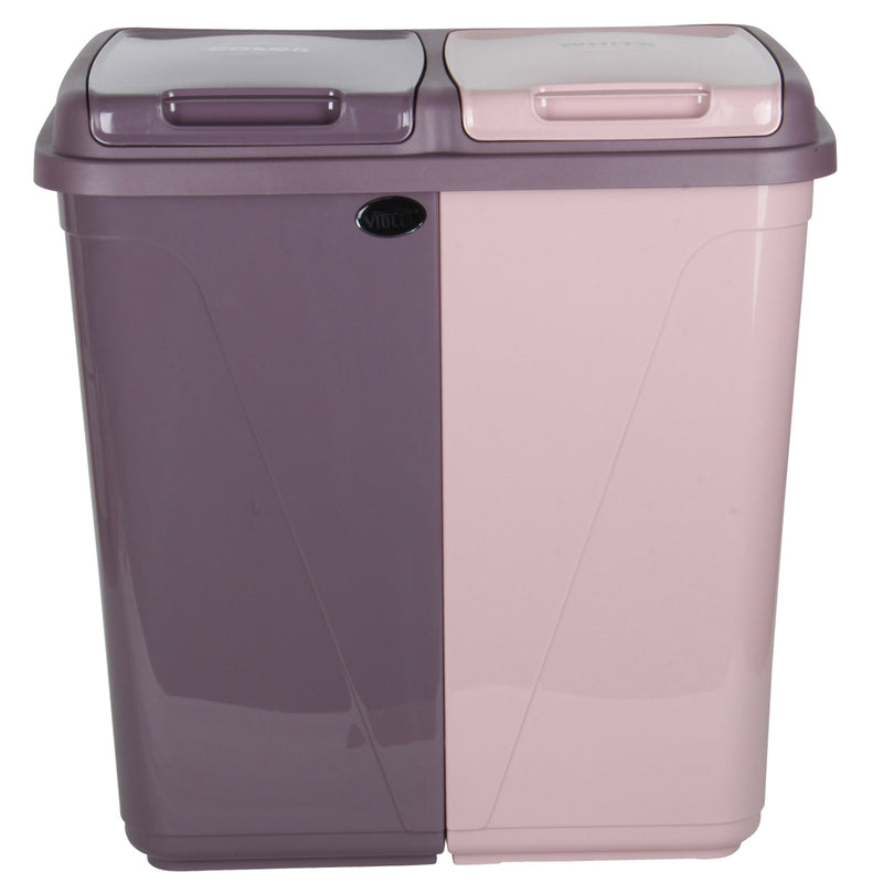 Dual Compartment Laundry / Waste Recycling Bin - 90L