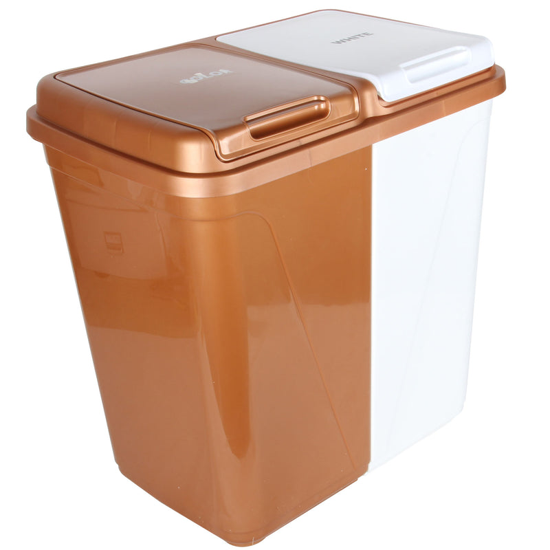 Dual Compartment Laundry / Waste Recycling Bin - 90L