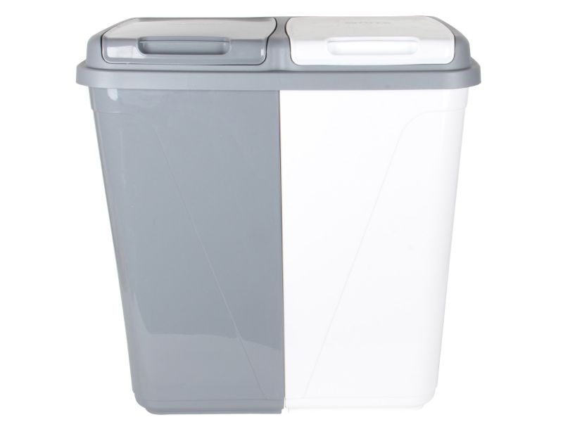 Dual Compartment Laundry / Waste Recycling Bin - 90L