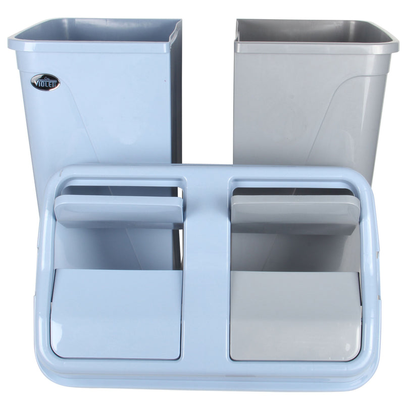 Dual Compartment Rubbish Waste Bin - 100L