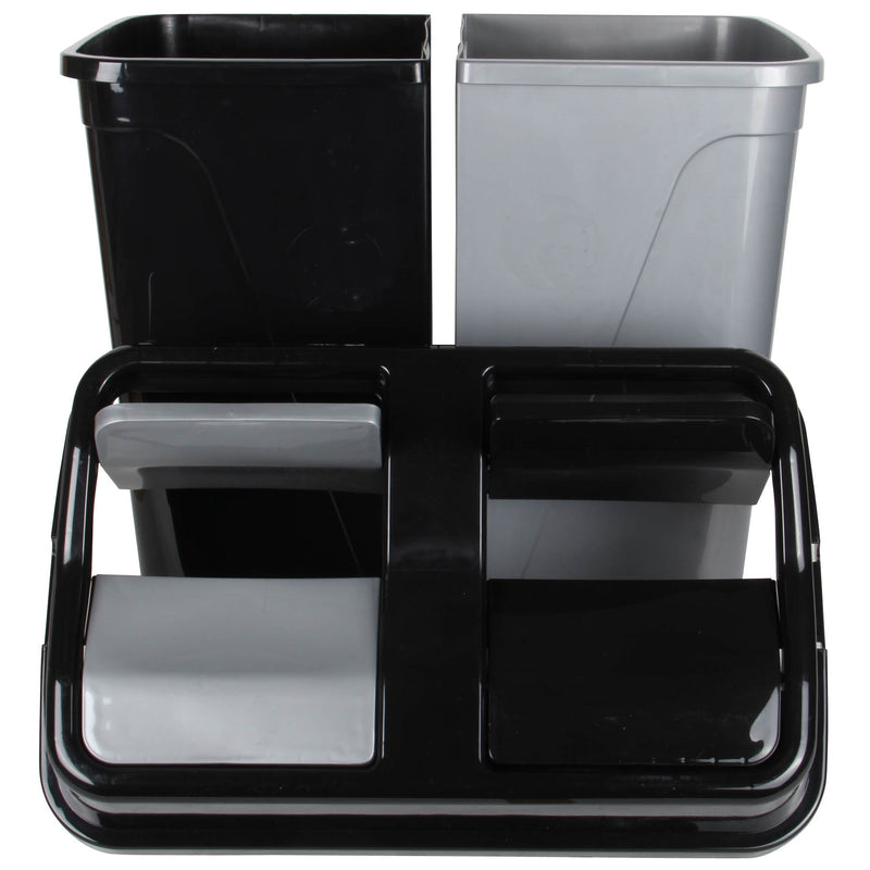 Dual Compartment Rubbish Waste Bin - 100L