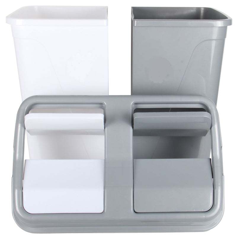 Dual Compartment Rubbish Waste Bin - 100L