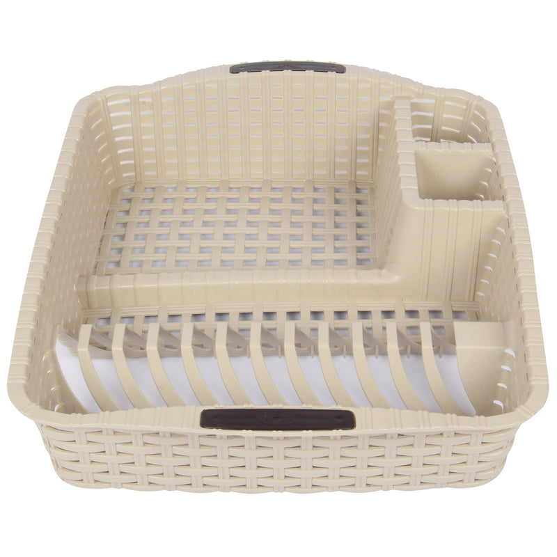 beige dish drainer