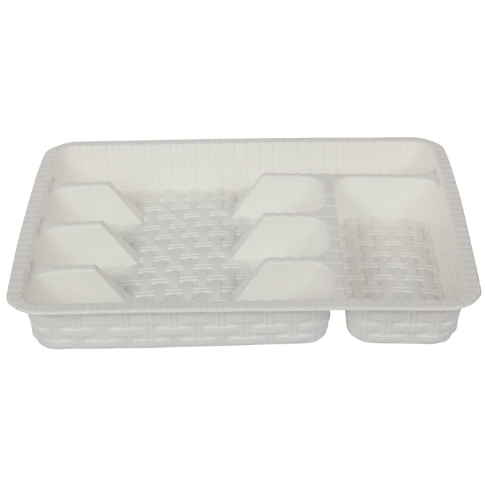 strong plastic 5 compartment cutlery tray
