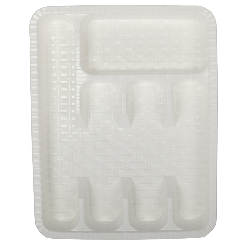 rattan style tray cutlery