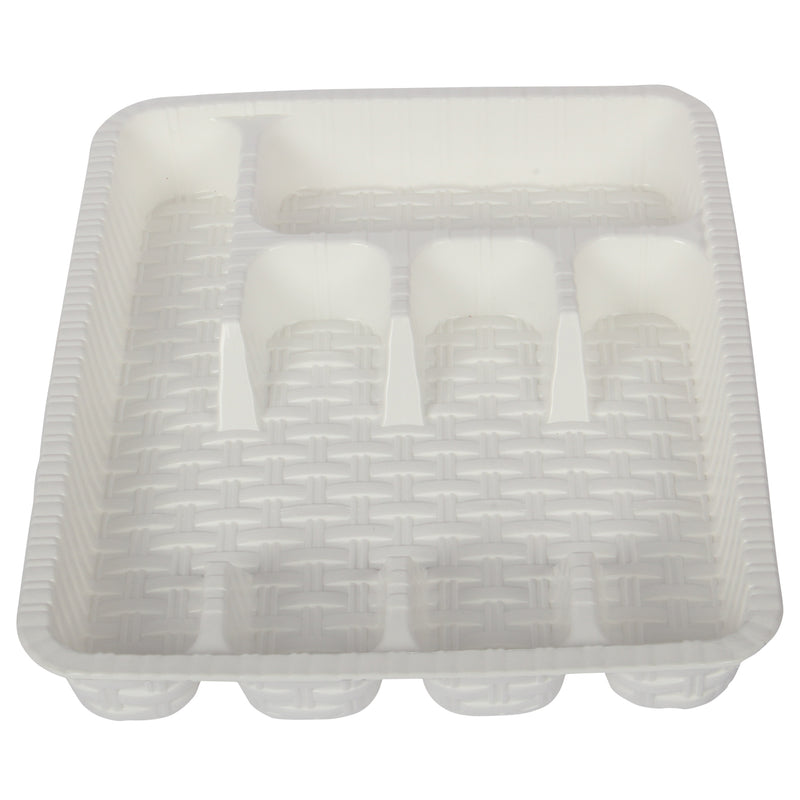 white cutlery tray drawer organizer