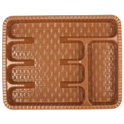 rattan style tray cutlery