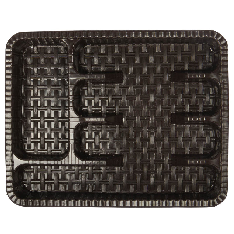 brown cutlery tray drawer organizer