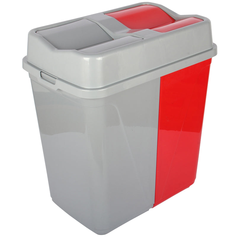 Dual Compartment Rubbish Waste Bin - 100L