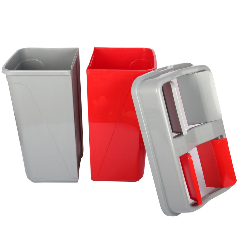 Dual Compartment Rubbish Waste Bin - 100L