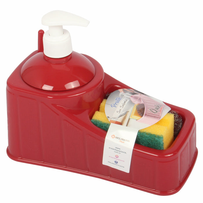 Soap Dispenser with Sponge and Steel Scourer & Multipurpose Organizer Tub Set.