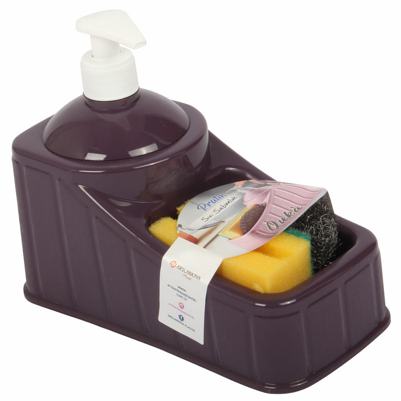 Soap Dispenser with Sponge and Steel Scourer & Multipurpose Organizer Tub Set.
