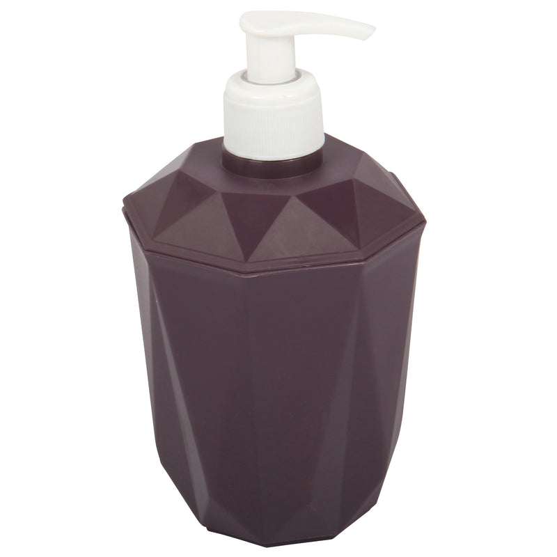 Strong Plastic Bathroom Soap Dispenser & Toothbrush Holder Set. (Purple)
