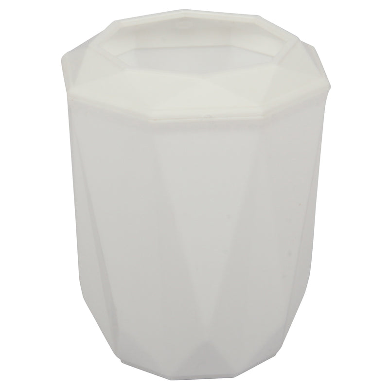 Strong Plastic Bathroom Soap Dispenser & Toothbrush Holder Set. (White)