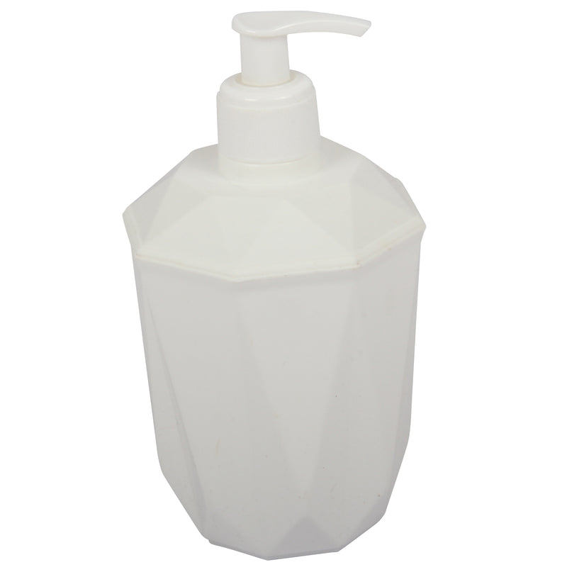 Strong Plastic Bathroom Soap Dispenser & Toothbrush Holder Set. (White)