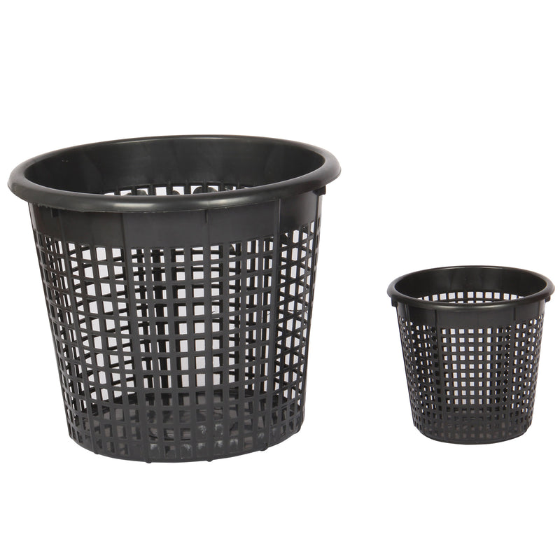 Round Black Pond Planting Garden Basket. Aquatic Pots. (2 Litre & 15 Litre).