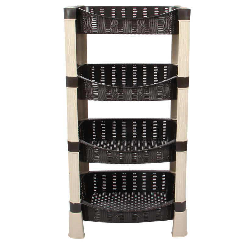 4 Tier Small Multi Purpose Storage Rack. Strong Standing Shelves Organizer