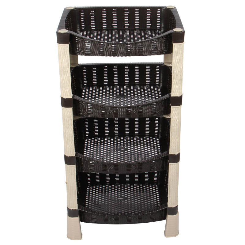 4 Tier Small Multi Purpose Storage Rack. Strong Standing Shelves Organizer