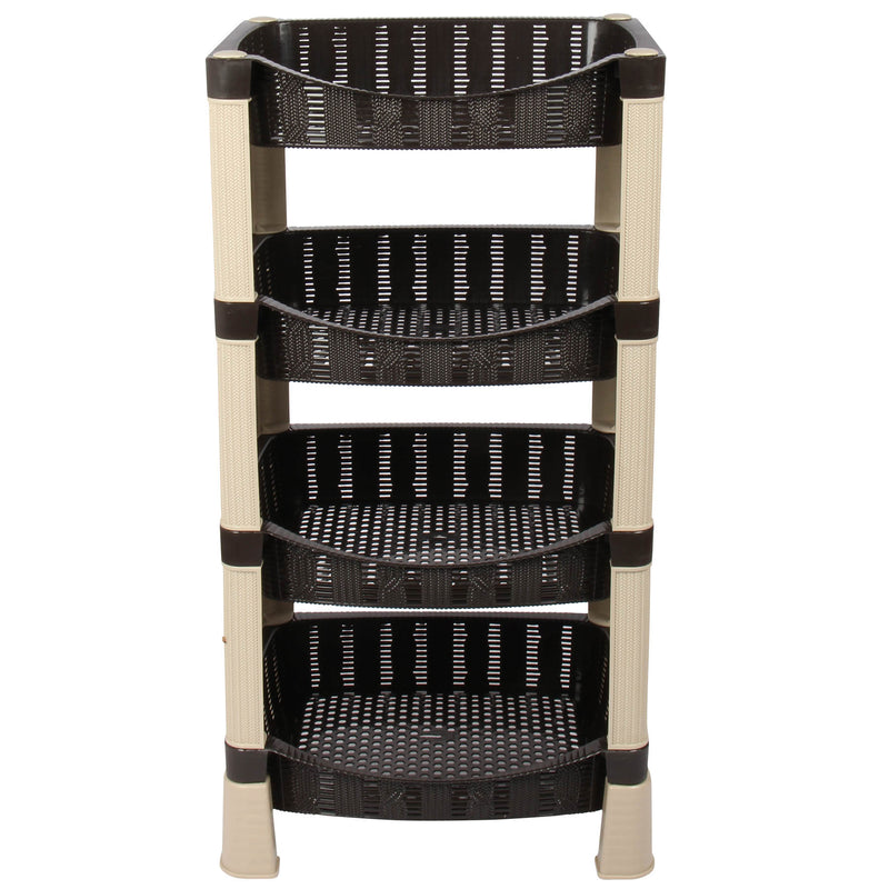 4 Tier Small Multi Purpose Storage Rack. Strong Standing Shelves Organizer