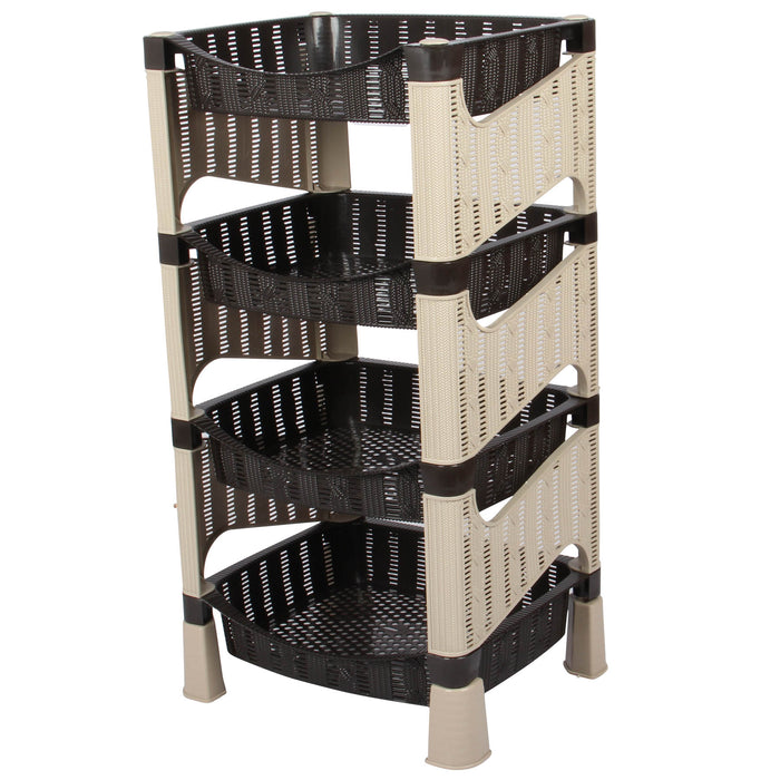 4 Tier Small Multi Purpose Storage Rack. Strong Standing Shelves Organizer