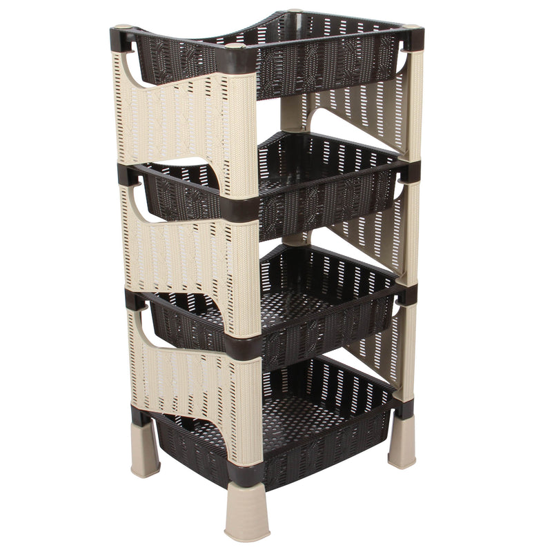 4 Tier Small Multi Purpose Storage Rack. Strong Standing Shelves Organizer