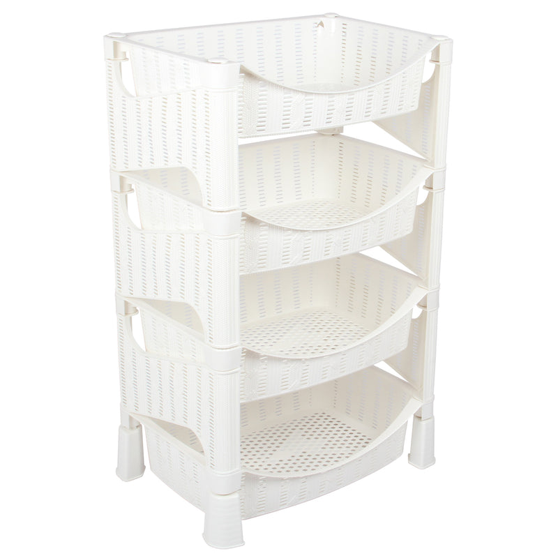 4 Tier Multi Purpose Storage Rack. Strong Standing Shelves Organizer
