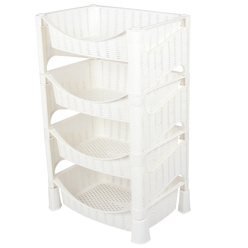 4 Tier Multi Purpose Storage Rack. Strong Standing Shelves Organizer