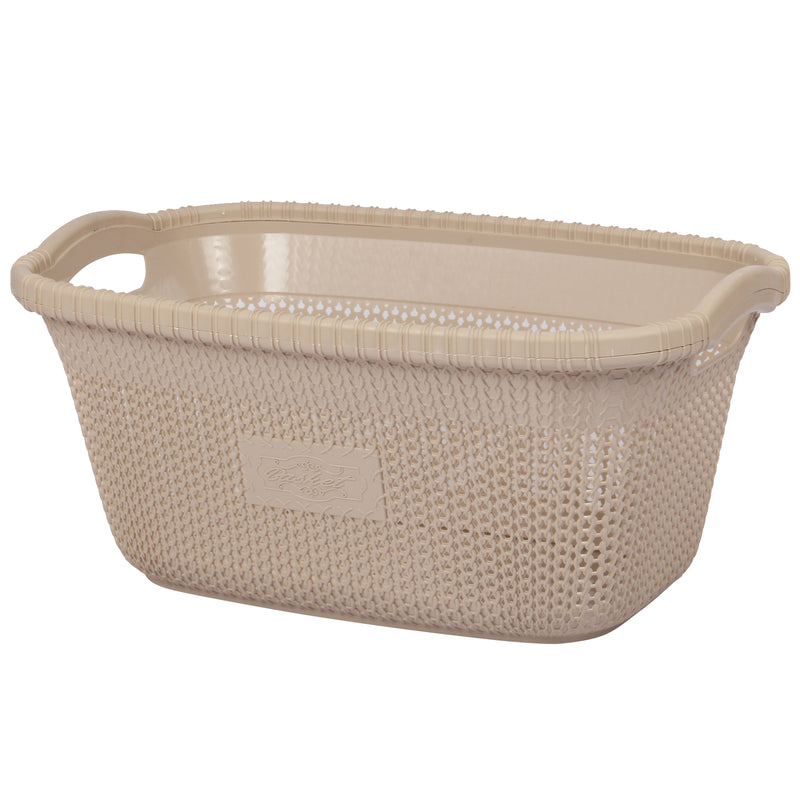 Rattan Style Rectangular Laundry Basket