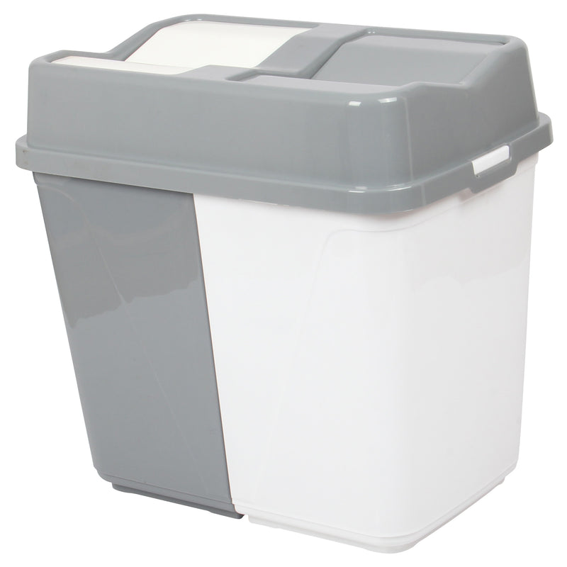 Dual Compartment Rubbish Waste Bin - 40L