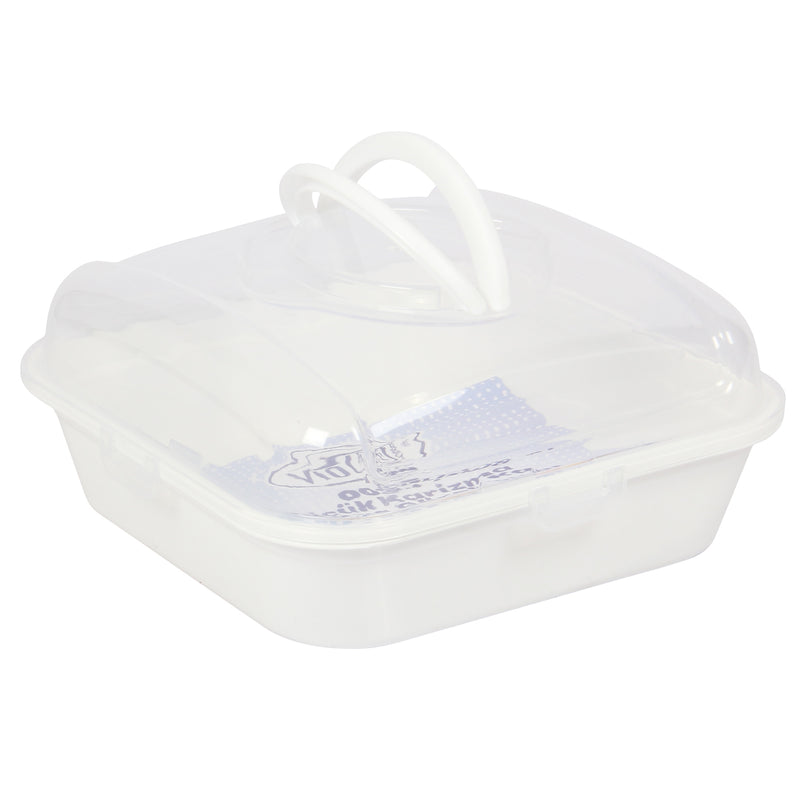 Square Cake Carrier. (25.5 x 25.5 cm)