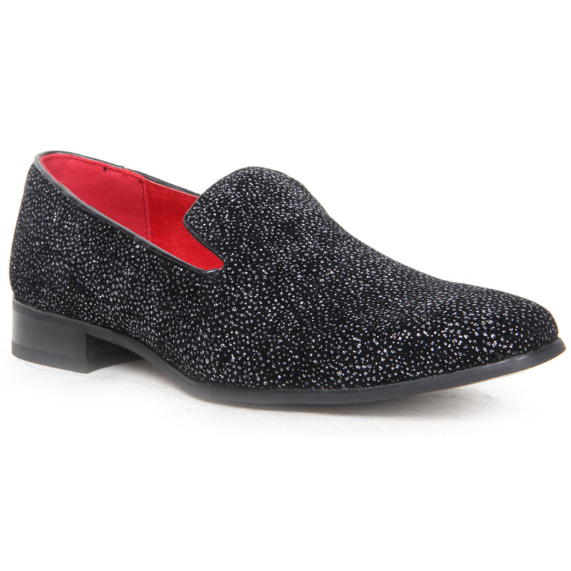 Shiny Glitter Formal Shoes - Carlo (Black Diamond)